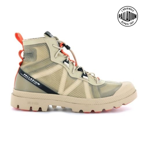 Baskets Palladium Travel Lite+ Adventure High Tops Homme Vert Olive | FR UJS198Z